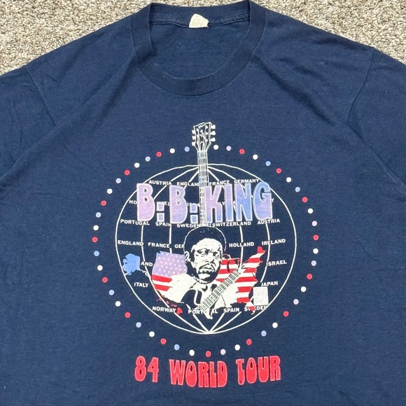 Screen Stars Other - Vintage BB King 1984 World Tour Shirt Screen Stars Mens L Single‎ Stitch Concert